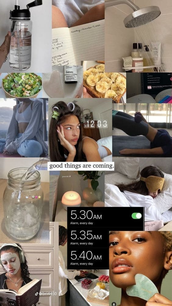self-care wallpaper: morning routine
