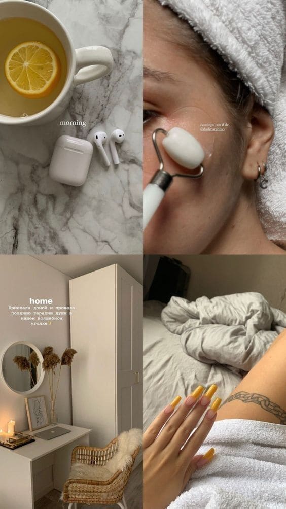 self-care wallpaper: morning routine