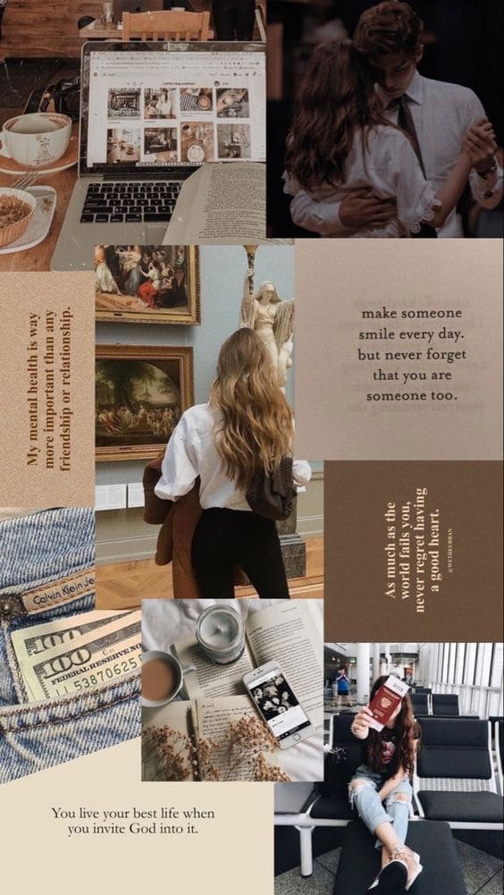 brown aesthetic background 