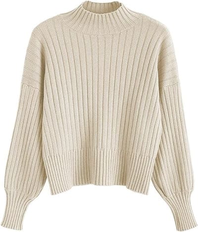 beige knit sweater top 