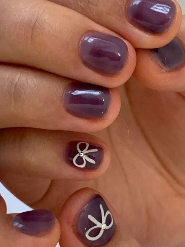purple jelly nail art