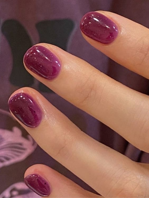 Korean purple nail design: grape 