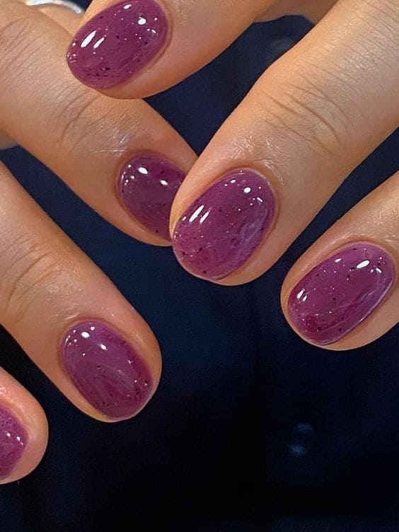 Korean purple nail design: grape 