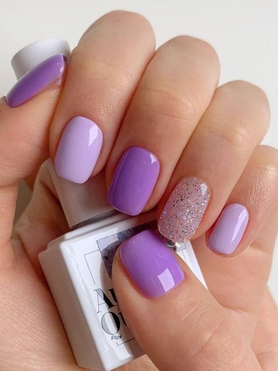 lavender shade nails  