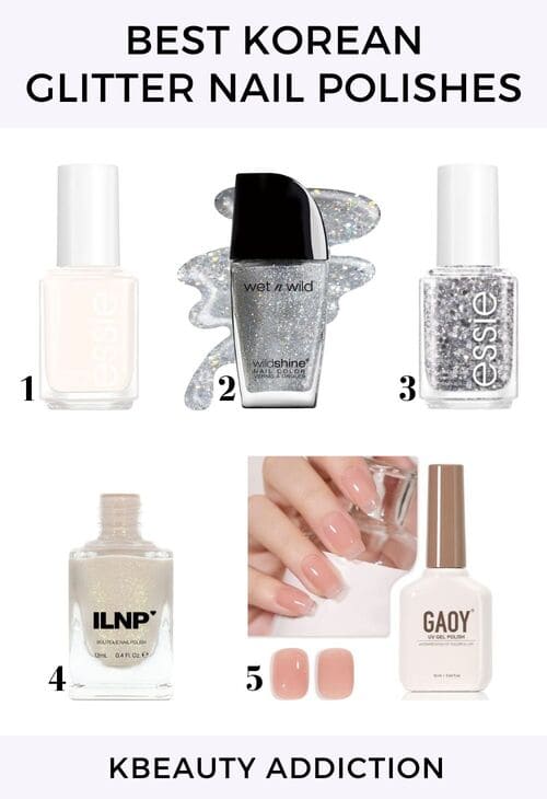 best Korean glitter nail polish colors 