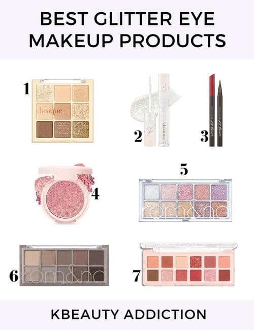 best glitter eyeshadow makeup look products 
