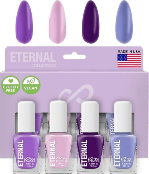 purple nail polish set 