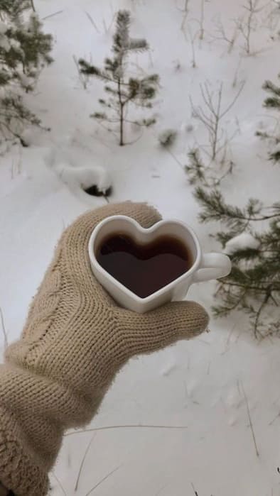 snow wallpaper: cute heart