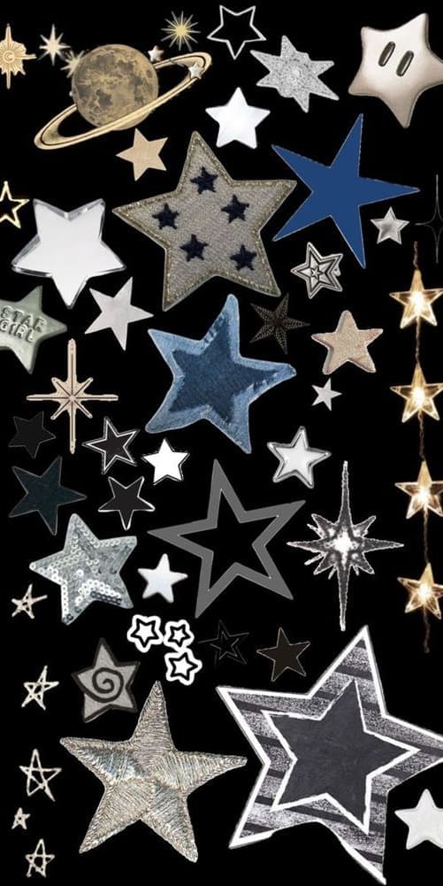 star wallpaper: retro monochrome 