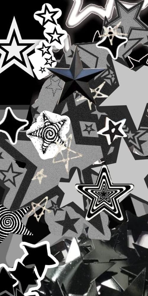 star wallpaper: retro monochrome 