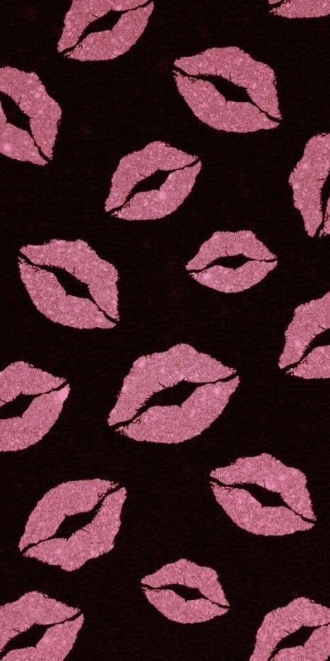 Aesthetic Valentine's Day Wallpaper: Sensual Kiss Imprint