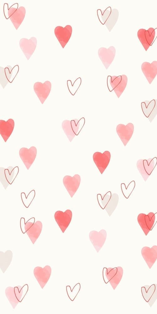Cute Valentine's Day Wallpaper: Watercolor Bliss