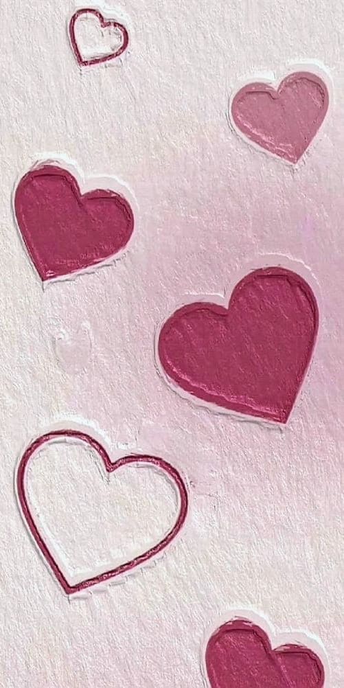 Cute Valentine's Day Wallpaper: Cute Embossed Whimsy
