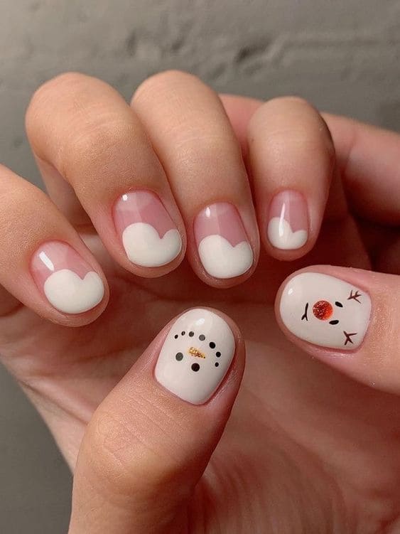 snow inspired nails 