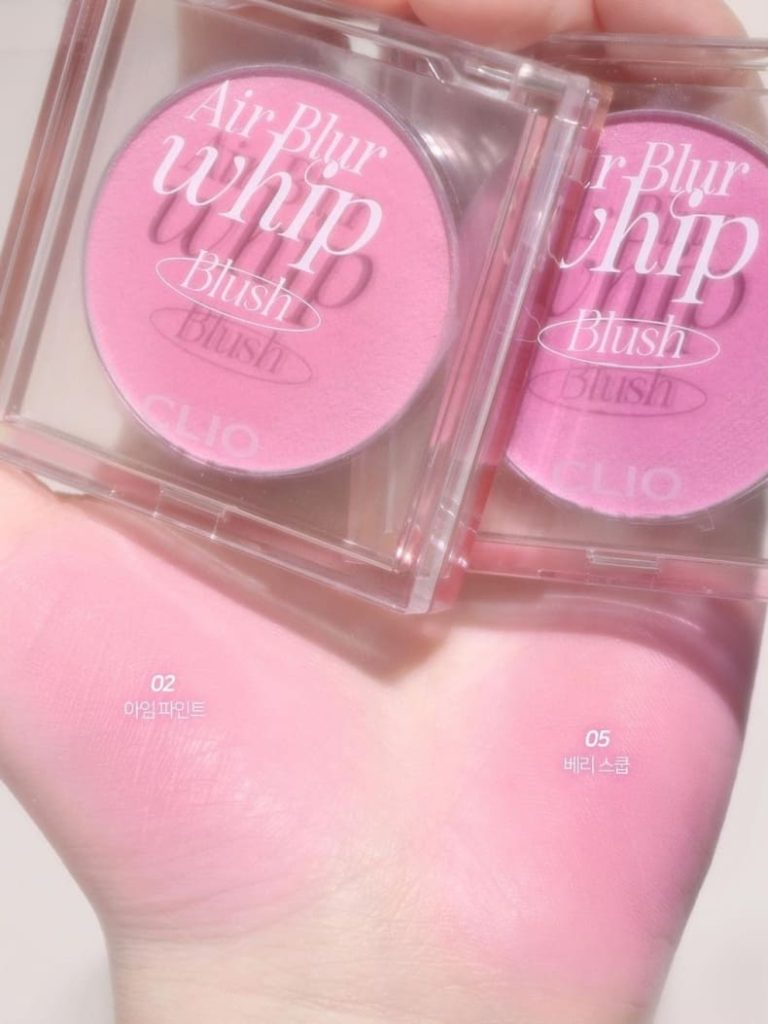 best Korean pink blush: Clio Air Blur Whip Blush