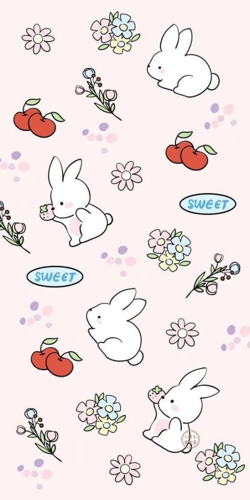 cute easter wallpaper: bunny flower