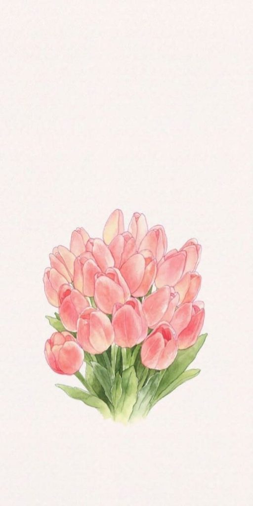 cute easter wallpaper: tulip bouquet 