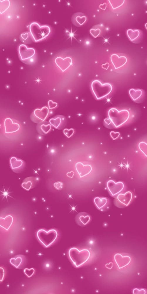 Pink Heart Wallpaper: Glittering Y2K Magic