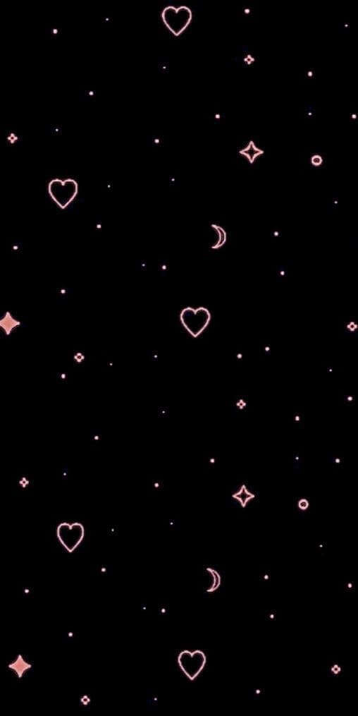 Pink Heart Wallpaper: Glittering Y2K Magic
