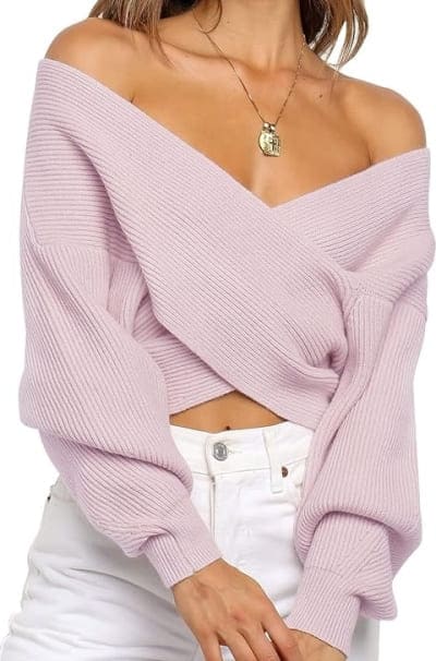 light pink sweater 