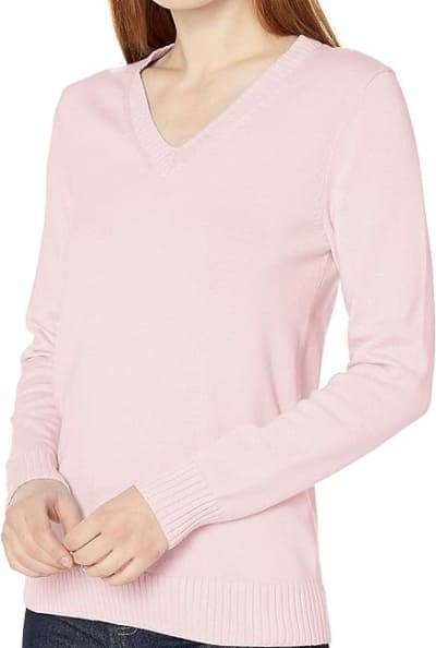 light pink sweater