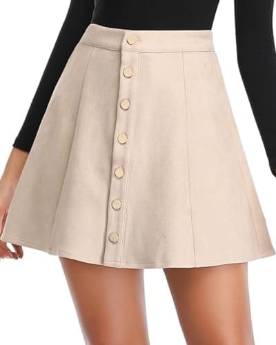 neutral ivory mini skirt 
