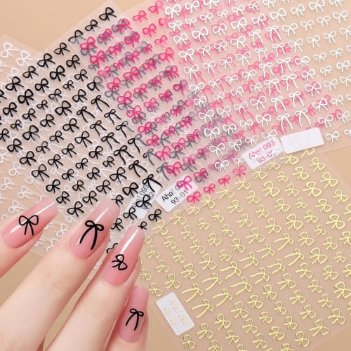 bow knot nail stickers