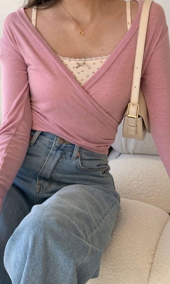 coquette aesthetic outfit: pink casual look