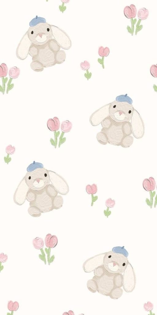 cute easter wallpaper: bunny friend 