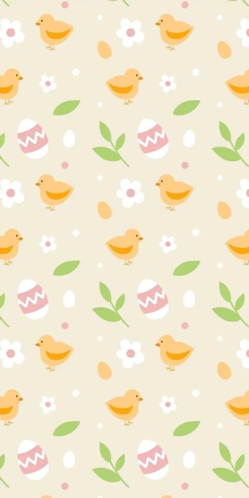 cute easter wallpaper: eggs and cheeks 