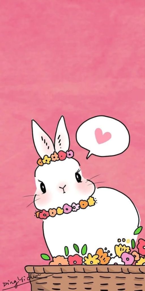 cute floral bunny