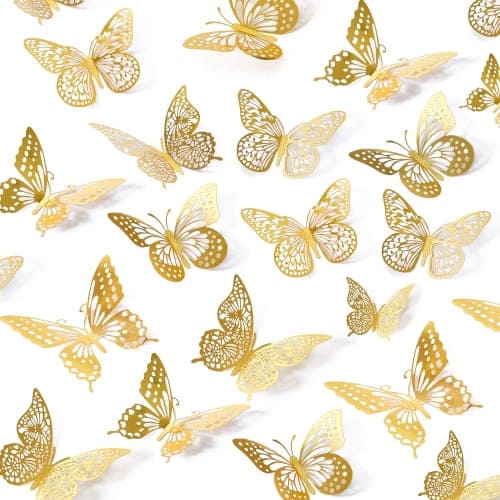 gold butterfly set
