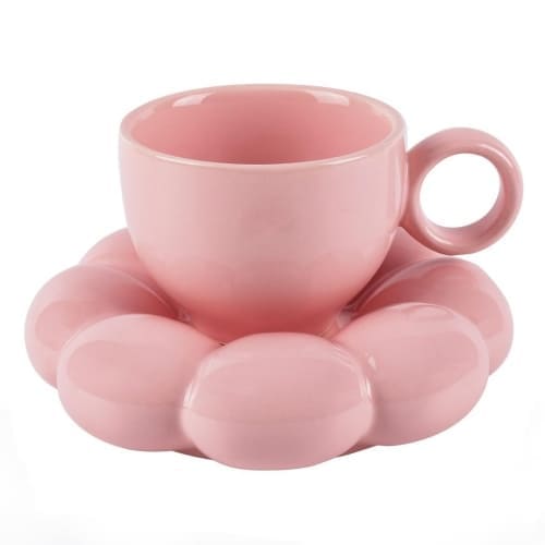 Ceramic Coffee Mug with Saucer Set