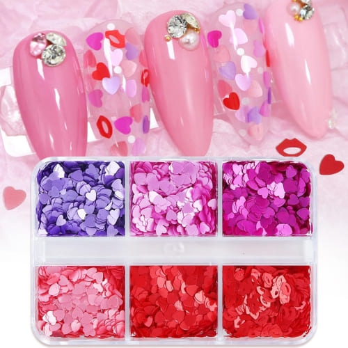 heart holistic confettis nail stickers