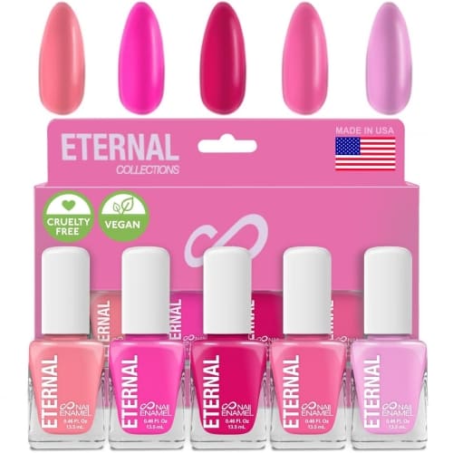 pink nail polish set