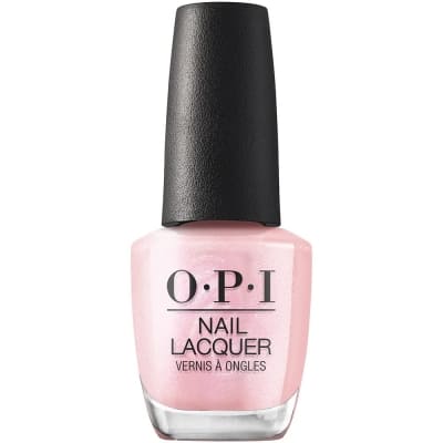 metallic pearl pastel pink nail polish