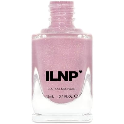 shimmery nude pink nail polish