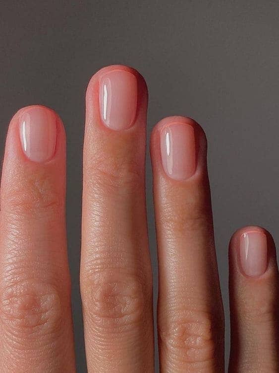 micro thin French short nails 