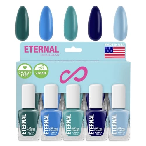 blue nail polish set
