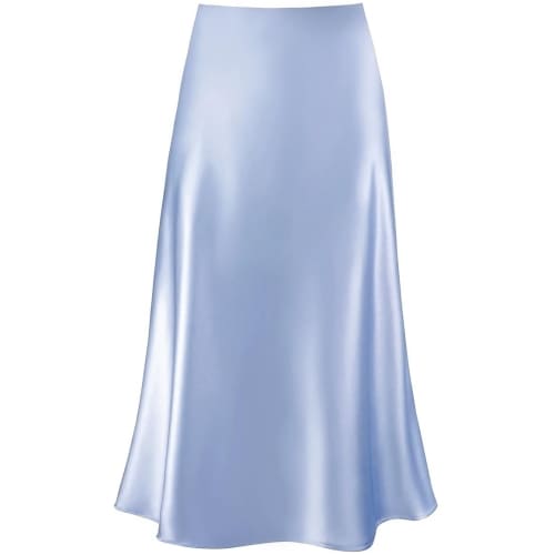 light blue slip skirt 