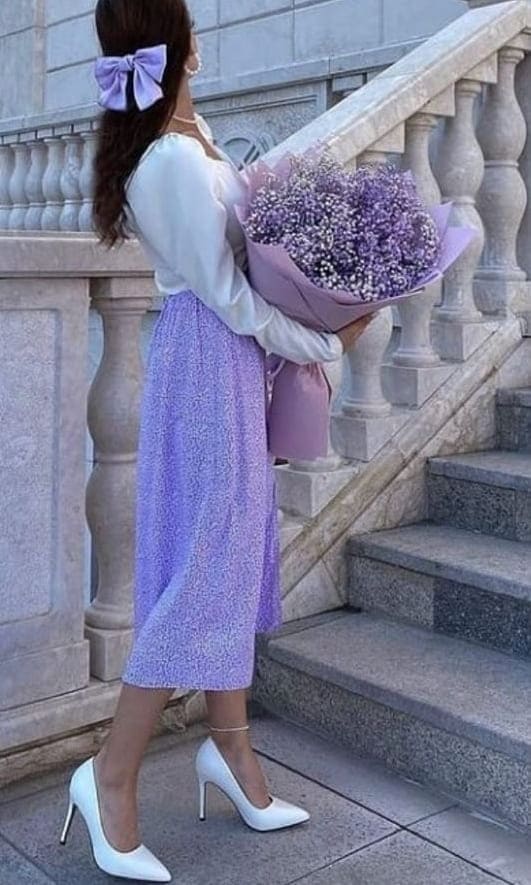 easter outfit: purple accent 