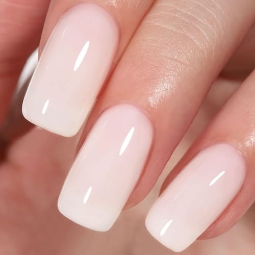 white jelly gel nail polish