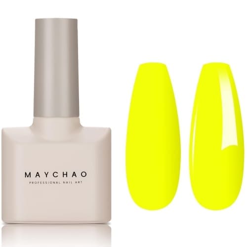 neon yellow gel nail polish