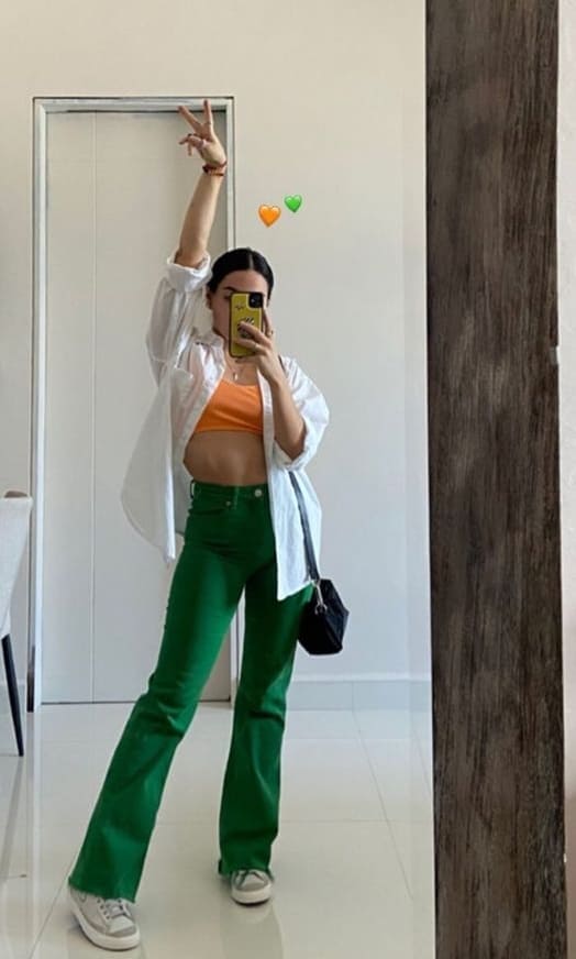 st. patrick's day outfit: orange and green