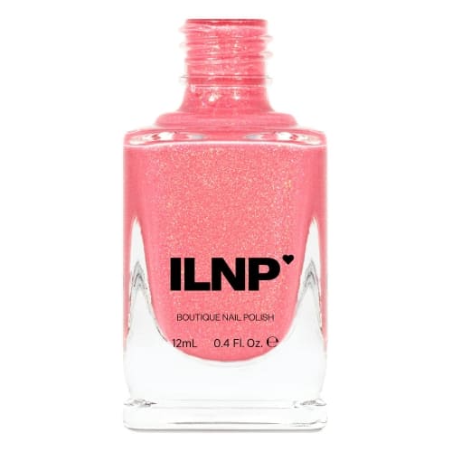 pink coral shimmery nail polish