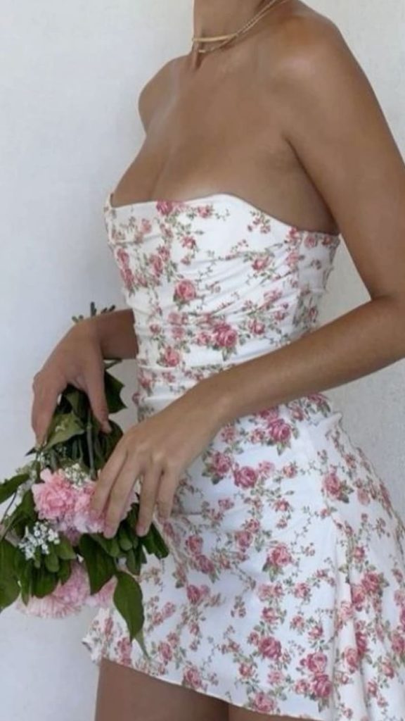 cute summer dress: vintage flower corset mini dress