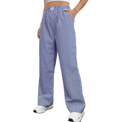 blue stripe pants