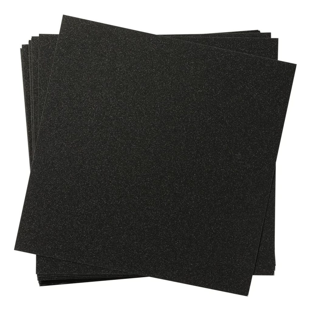 black glitter paper