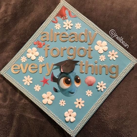 graduation cap: cute animation quote