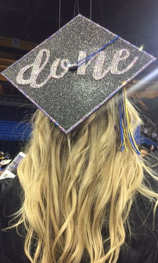 graduation cap: sparkling rhinestones 